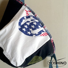 Load image into Gallery viewer, リメイクリバーシブル・チェックトートバック(tote bag) ミッキーマウス (Mickey Mouse )and ローリング・ストーンズ (The Rolling Stones) ハンドメイド アメカジ