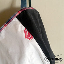 Load image into Gallery viewer, リメイクリバーシブル・チェックトートバック(tote bag) ミッキーマウス (Mickey Mouse )and ローリング・ストーンズ (The Rolling Stones) ハンドメイド アメカジ